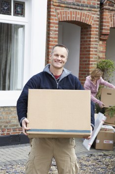 Removal van and packed boxes representing a transparent North Finchley moving quote