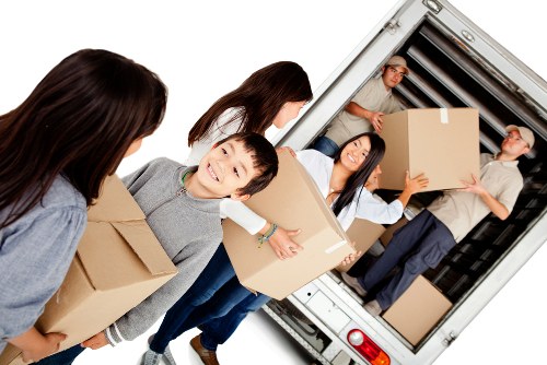 Removal van ready for a local move in Northfinchley