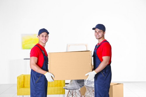 Packed boxes and furniture ready for a house move