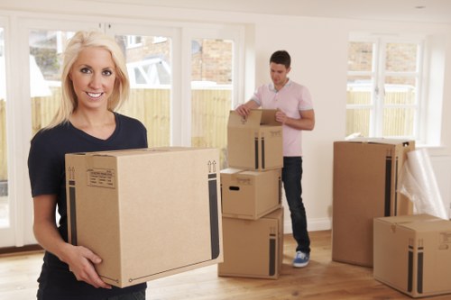 House removals team preparing a North Finchley home move