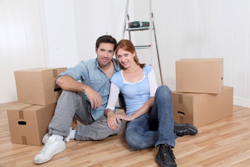 Furniture being safely carried during a Northfinchley man and van move